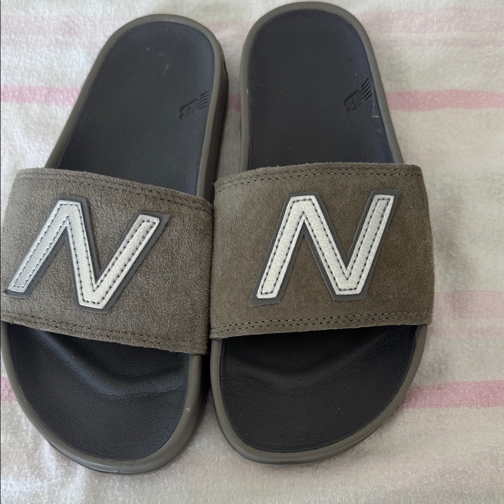 New Balance gray  Slide Sandals